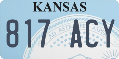 KS license plate 817ACY