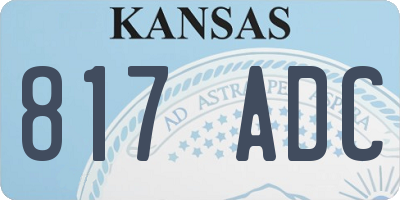 KS license plate 817ADC