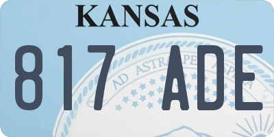 KS license plate 817ADE