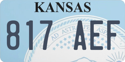 KS license plate 817AEF