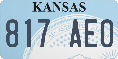 KS license plate 817AEO