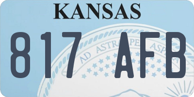 KS license plate 817AFB