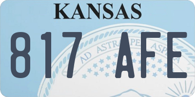 KS license plate 817AFE