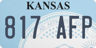 KS license plate 817AFP