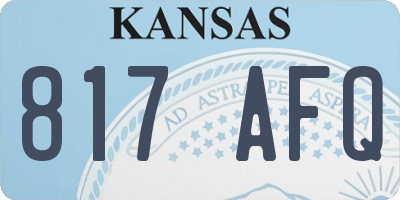 KS license plate 817AFQ