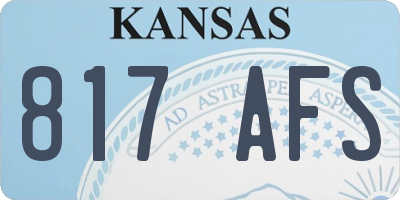 KS license plate 817AFS