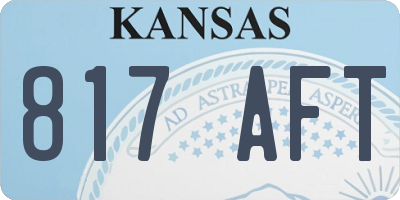 KS license plate 817AFT