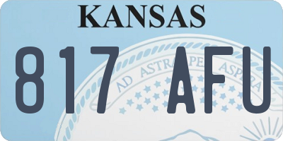 KS license plate 817AFU