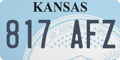 KS license plate 817AFZ