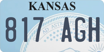 KS license plate 817AGH