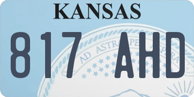KS license plate 817AHD