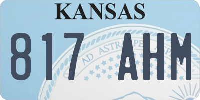 KS license plate 817AHM