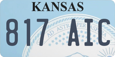KS license plate 817AIC