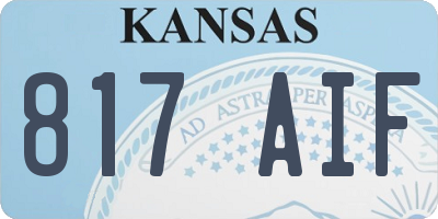 KS license plate 817AIF