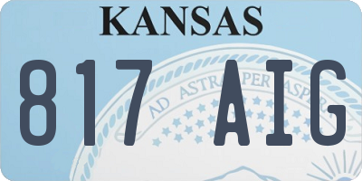 KS license plate 817AIG
