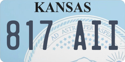 KS license plate 817AII