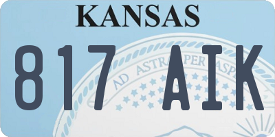 KS license plate 817AIK