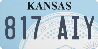 KS license plate 817AIY