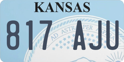 KS license plate 817AJU