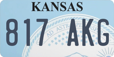 KS license plate 817AKG