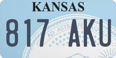 KS license plate 817AKU