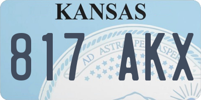 KS license plate 817AKX