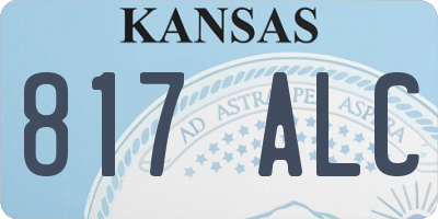 KS license plate 817ALC