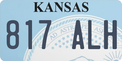 KS license plate 817ALH