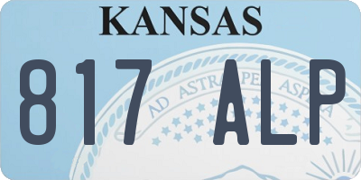 KS license plate 817ALP