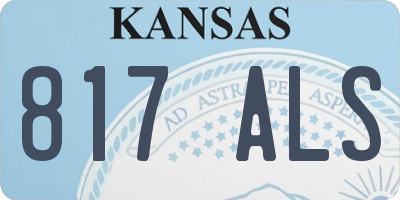 KS license plate 817ALS
