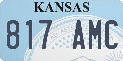 KS license plate 817AMC