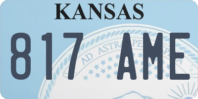 KS license plate 817AME