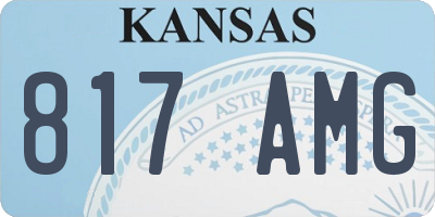 KS license plate 817AMG