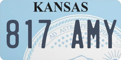 KS license plate 817AMY