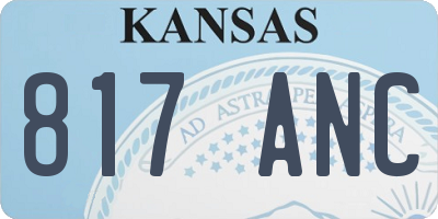KS license plate 817ANC