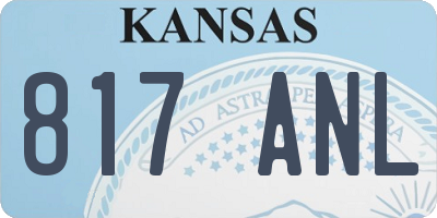 KS license plate 817ANL