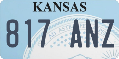 KS license plate 817ANZ