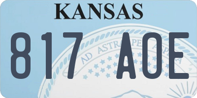 KS license plate 817AOE