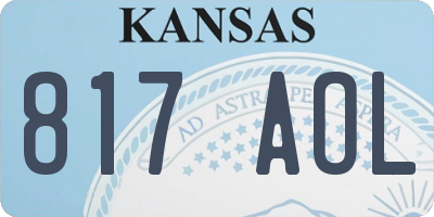 KS license plate 817AOL