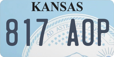 KS license plate 817AOP