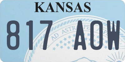 KS license plate 817AOW