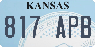 KS license plate 817APB