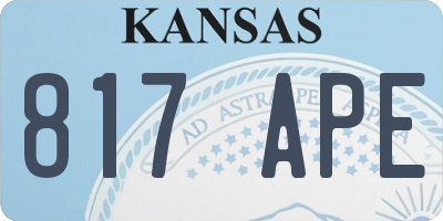 KS license plate 817APE
