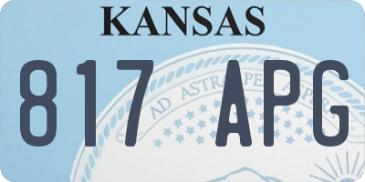 KS license plate 817APG