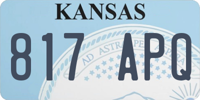 KS license plate 817APQ