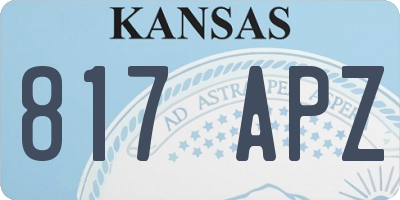 KS license plate 817APZ