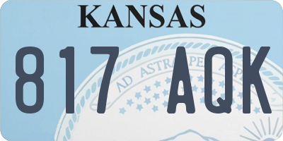 KS license plate 817AQK