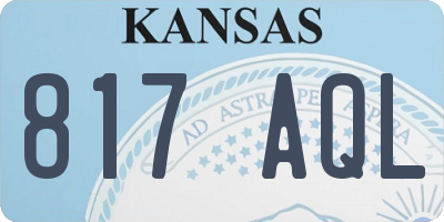 KS license plate 817AQL