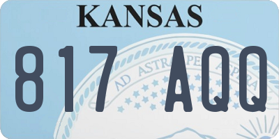 KS license plate 817AQQ