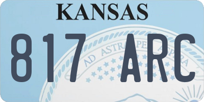 KS license plate 817ARC